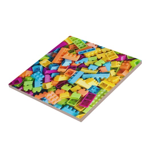 Neon Plastic Gebäude Blocks Fliese (Seite)