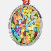 Neon Plastic Gebäude Blocks Ornament Aus Metall (Links)