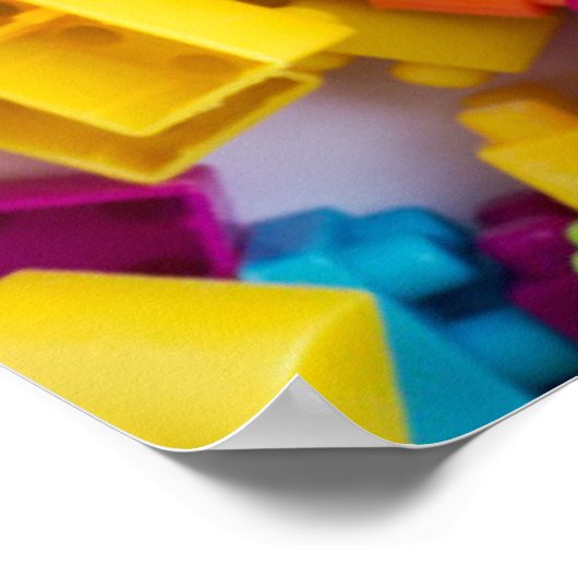 Neon Plastic Gebäude Blocks Poster (Ecke)