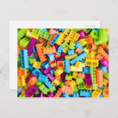 Neon Plastic Gebäude Blocks Postkarte (Vorne/Hinten)