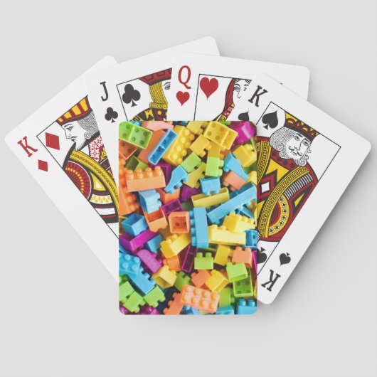 Neon Plastic Gebäude Blocks Spielkarten (Rückseite)