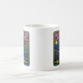 Neon Platte Bay Michigan Kaffeetasse (Mittel)