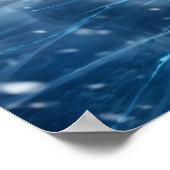 Neon Polar Bear Frozen Grid Poster (Ecke)