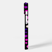 Neon Polka Dots mit Namen Case-Mate iPhone Hülle (Rückseite / Links)