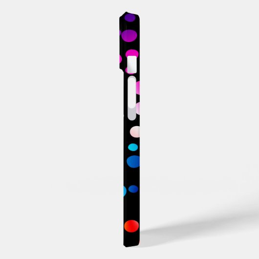 Neon Polka Dots mit Namen Case-Mate iPhone Hülle (Rückseite / Links)