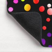 Neon Polka Dots mit Namen Mousepad (Ecke)