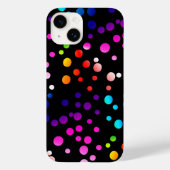 Neon Polka Punkte auf schwarz Case-Mate iPhone Hülle (Rückseite)