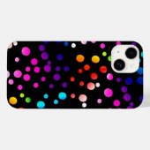 Neon Polka Punkte auf schwarz Case-Mate iPhone Hülle (Rückseite (Horizontal))