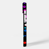 Neon Polka Punkte auf schwarz Case-Mate iPhone Hülle (Rückseite / Links)