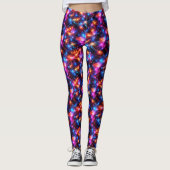 Neon Polygon Abstract with Explosions Leggings (Vorderseite)