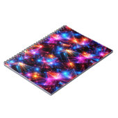 Neon Polygon Abstract with Explosions Notizblock (Linke Seite)