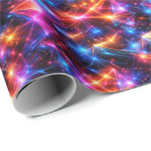 Neon-Polygon-Abstrakt mit Explosionen Geschenkpapier (Rolleneckpunkt)