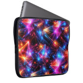 Neon-Polygon-Abstrakt mit Explosionen Laptopschutzhülle (Vorne Rechts)