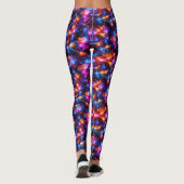 Neon-Polygon-Abstrakt mit Explosionen Leggings (Rückseite)