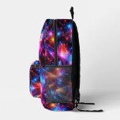 Neon-Polygon-Abstraktion mit Explosionen Bedruckter Rucksack (Rechts)