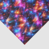 Neon-Polygon-Abstraktion mit Explosionen Seidenpapier (Detail)