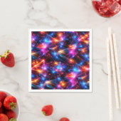 Neon-Polygon-Abstraktion mit Explosionen Serviette (Beispiel)