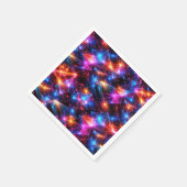 Neon-Polygon-Abstraktion mit Explosionen Serviette (Ecke)