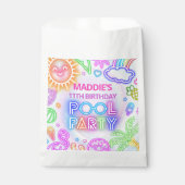 Neon Pool Party Birthday Fevor Bags Geschenktütchen (Vorderseite)