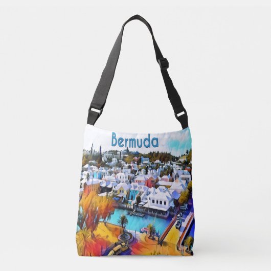 Neon Pop Art 4544 Bermuda Tote Tasche (Vorderseite)