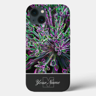 Neon-Pop-Art Blütenmakro mit Monogram! Fall Mat Case-Mate iPhone Hülle