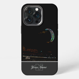 Neon-Pop-Art-Drachenflieger im Buggy mit Monogramm iPhone 13 Pro Hülle
