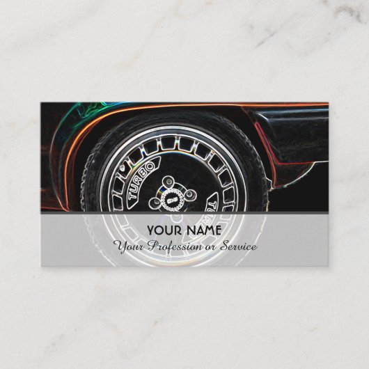 Neon Pop-Art für Turboautotuning-Experten Visitenkarte (Vorderseite)