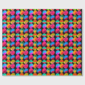 Neon Pop Art Geschenkpapier (Flach)