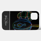 Neon-Pop-Art Happy Ostereier mit Monogram! Case-Mate iPhone Hülle (Rückseite (Horizontal))