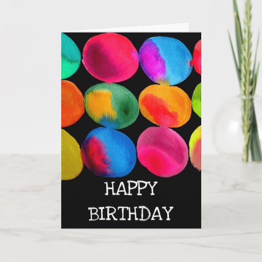 Neon Pop Art Karte (Vorderseite)