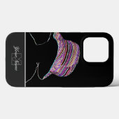 Neon-Pop-Art Kinderhut mit Monogram! Case-Mate iPhone Hülle (Rückseite (Horizontal))