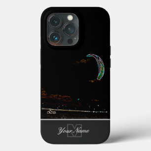 Neon-Pop-Art Kitesurfer in Buggy mit Monogram! Case-Mate iPhone Hülle