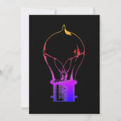 Neon Pop Art Light Bulb Idee Dankeskarte (Vorderseite)