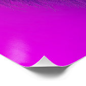 Neon Pop Art Löwe mit blauer Sonnenbrille Poster (Ecke)