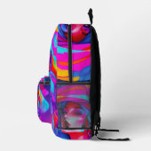 Neon Pop Art Portrait Bedruckter Rucksack (Rechts)