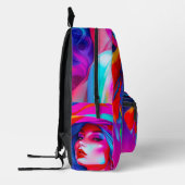 Neon Pop Art Portrait Bedruckter Rucksack (Links)