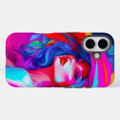 Neon Pop Art Portrait Case-Mate iPhone Hülle (Rückseite (Horizontal))
