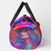 Neon Pop Art Portrait Duffle Bag (Rechts)