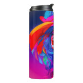 Neon Pop Art Portrait Thermosbecher (Nach links gedreht)