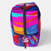 Neon Pop Art Portrait Waschbeutel (Rechts)