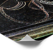 Neon-Pop-Art Vintages altes Telefonposter Poster (Ecke)