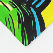 Neon-Pop-Art-Zucchini-Muster Fleecedecke (Ecke)