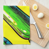 Neon-Pop-Art-Zucchini-Muster Geschirrtuch (Viertel Falte)