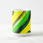 Neon-Pop-Art-Zucchini-Muster Kaffeetasse (Mittel)