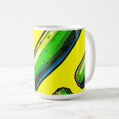 Neon-Pop-Art-Zucchini-Muster Kaffeetasse (VorderseiteRechts)