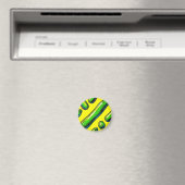 Neon-Pop-Art-Zucchini-Muster Magnet (In Situ (Geschirrspüler))