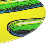 Neon-Pop-Art-Zucchini-Muster Schneidebrett (Ecke)