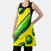 Neon-Pop-Art-Zucchini-Muster Schürze (InSitu)