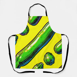 Neon-Pop-Art-Zucchini-Muster Schürze