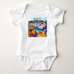 Neon Pop Bermuda Baby Strampler